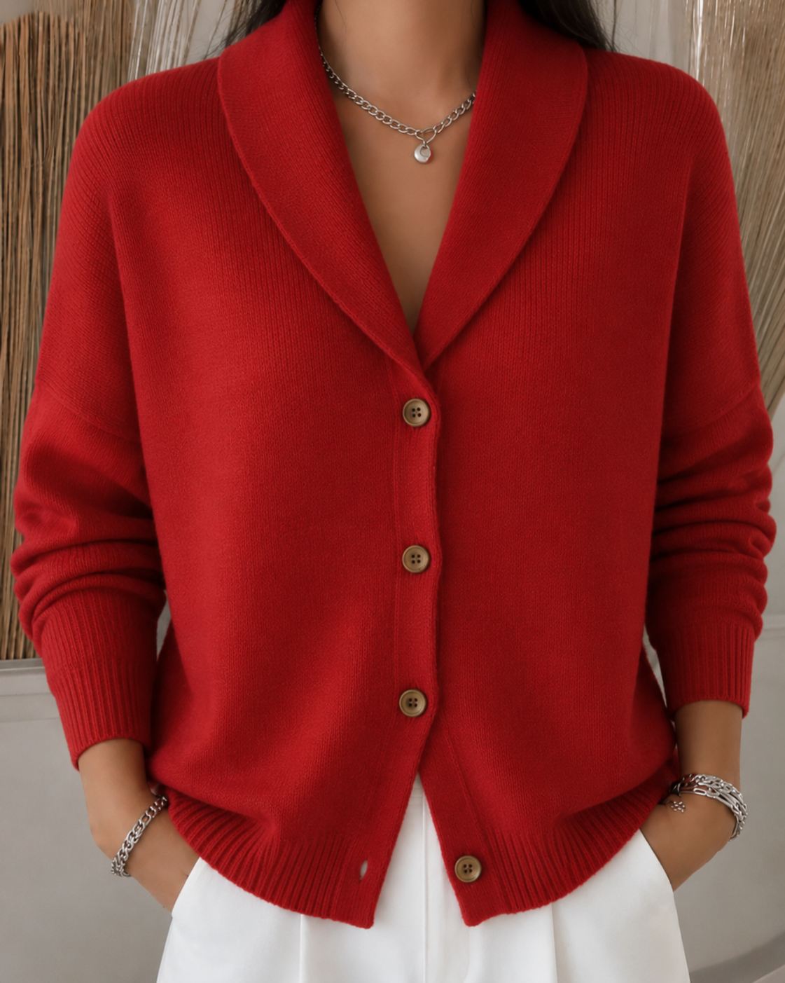 Sienna | Cárdigan con Cuello de Camisa