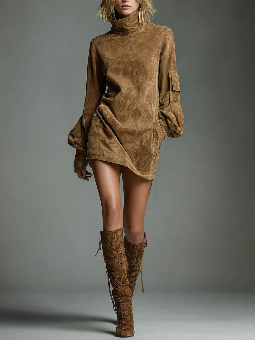Romy | Minivestido Vintage de Ante